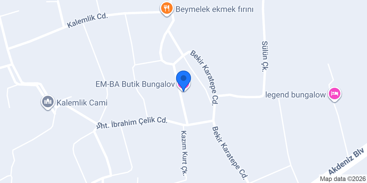 EM-BA Butik Bungalov konumu
