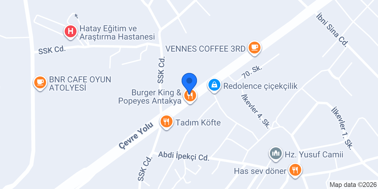 Okaylar lezzet durağı konumu