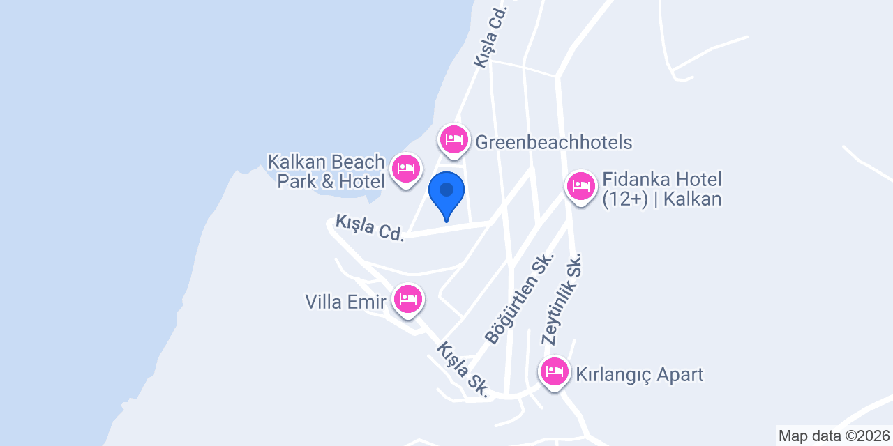 Sunrıse Hotel Kalkan konumu