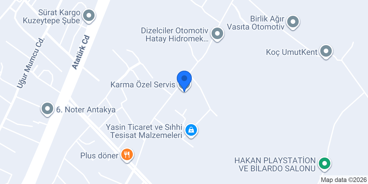 Karma Özel Servis konumu