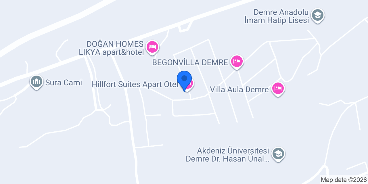 Hillfort Suites Apart Otel konumu