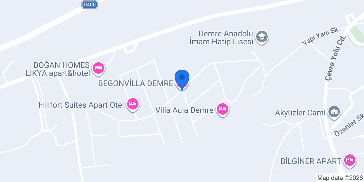 BEGONVİLLA DEMRE konumu