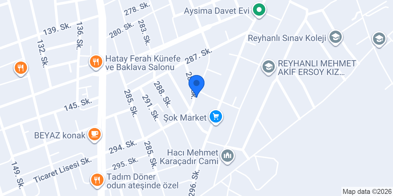 Reyhanlı Sandalye Masa Kiralama konumu