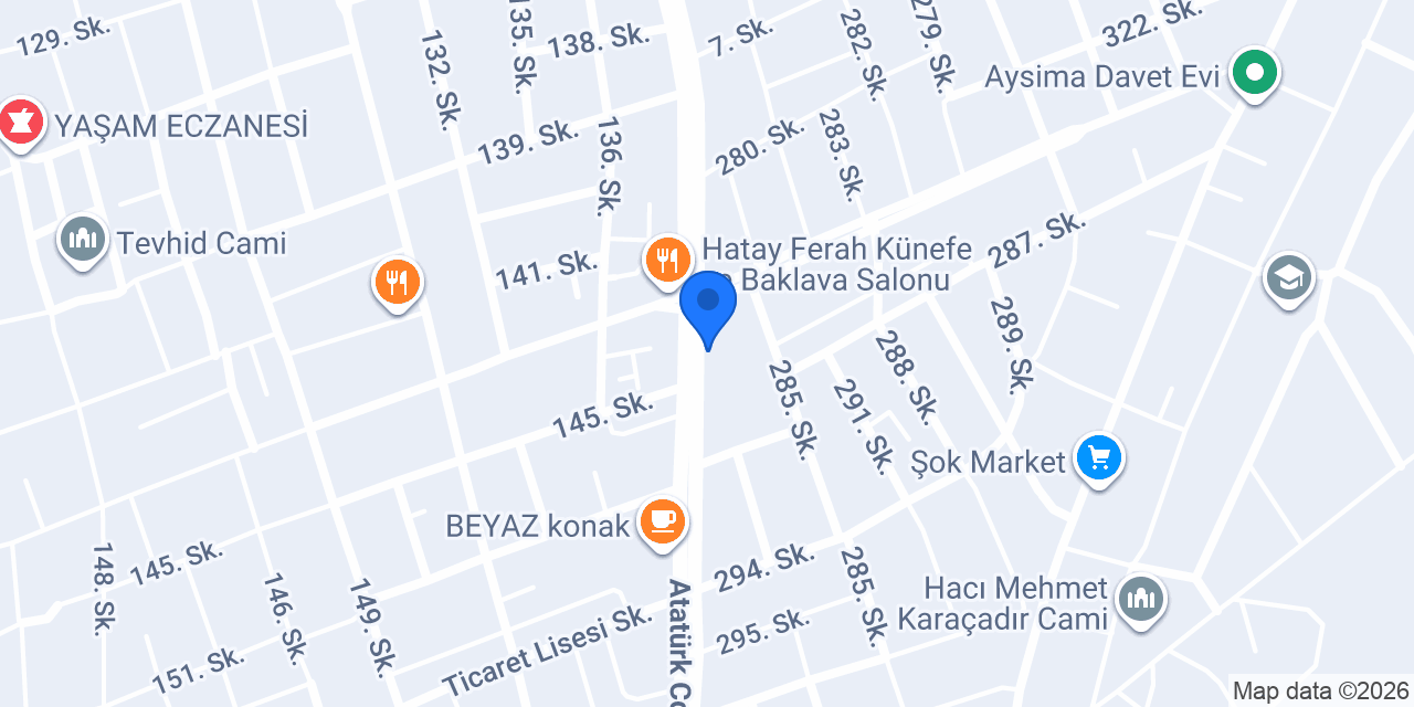 Domino's Pizza Reyhanlı konumu
