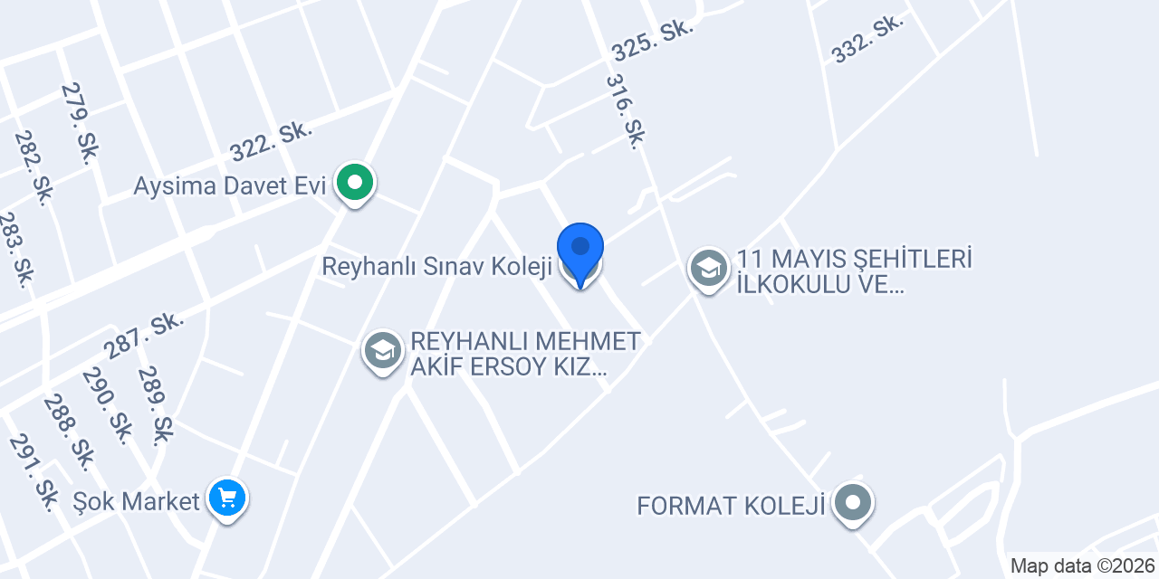 Reyhanlı Sınav Koleji konumu