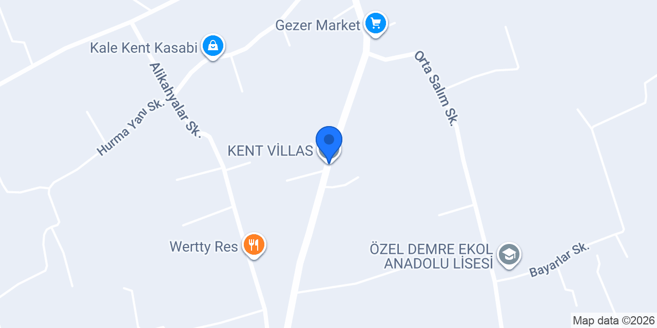 KENT VİLLAS konumu