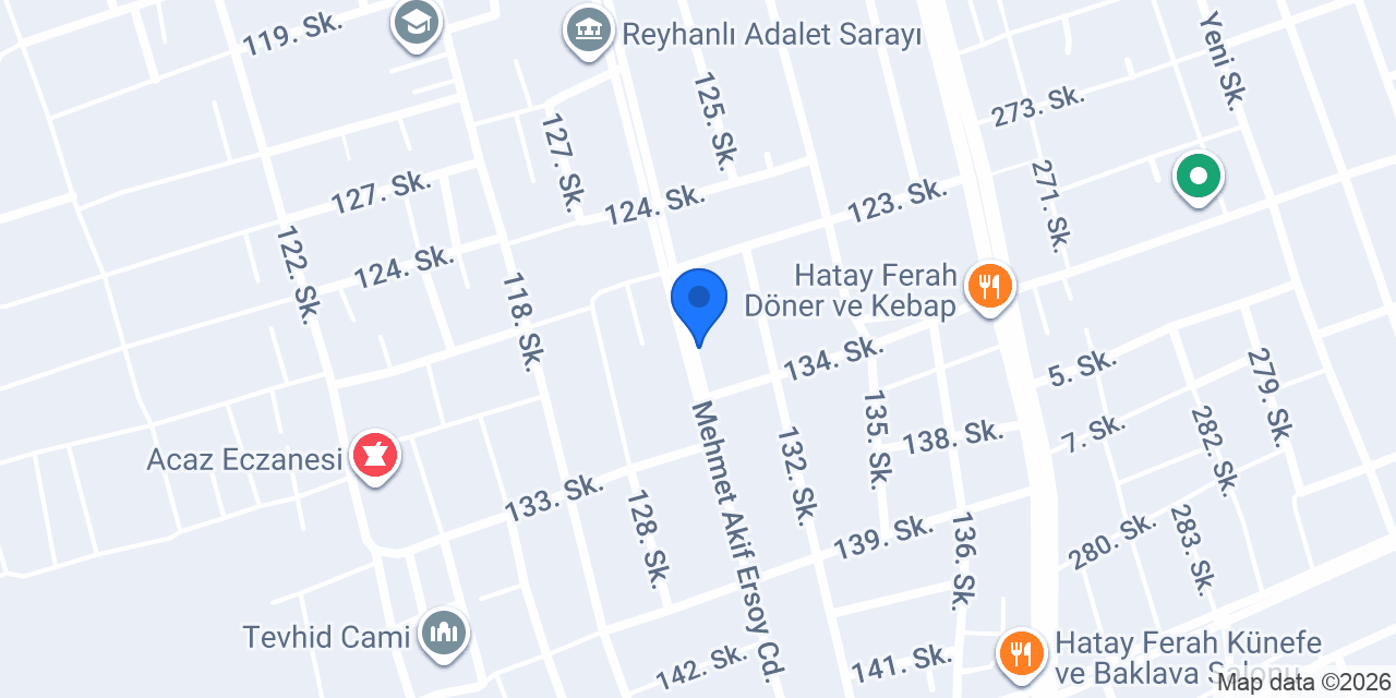 Nehir Döner Salonu konumu
