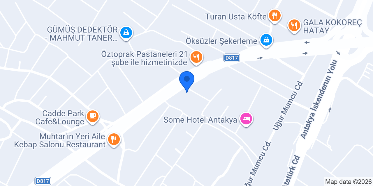 Yapı Kredi - Hatay Şubesi konumu