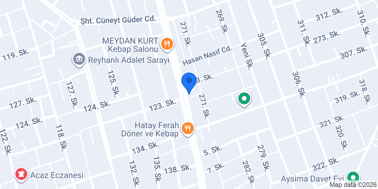 ABC ÇİÇEKEVİ REYHANLI konumu