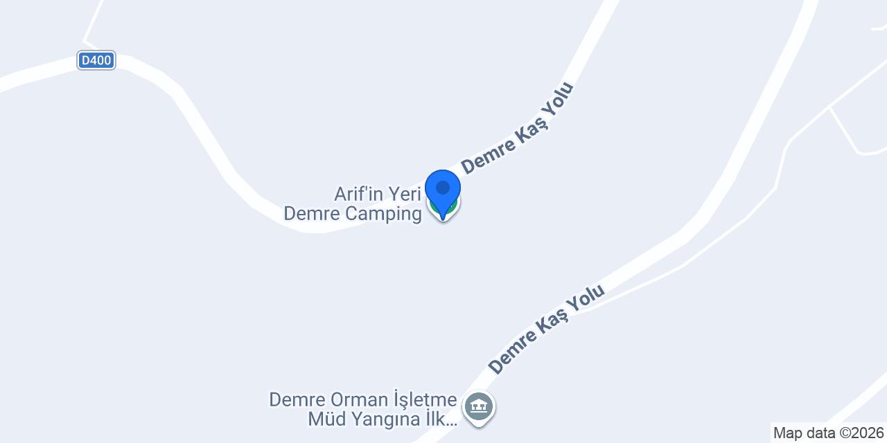 Arif’in Yeri Demre Camping konumu