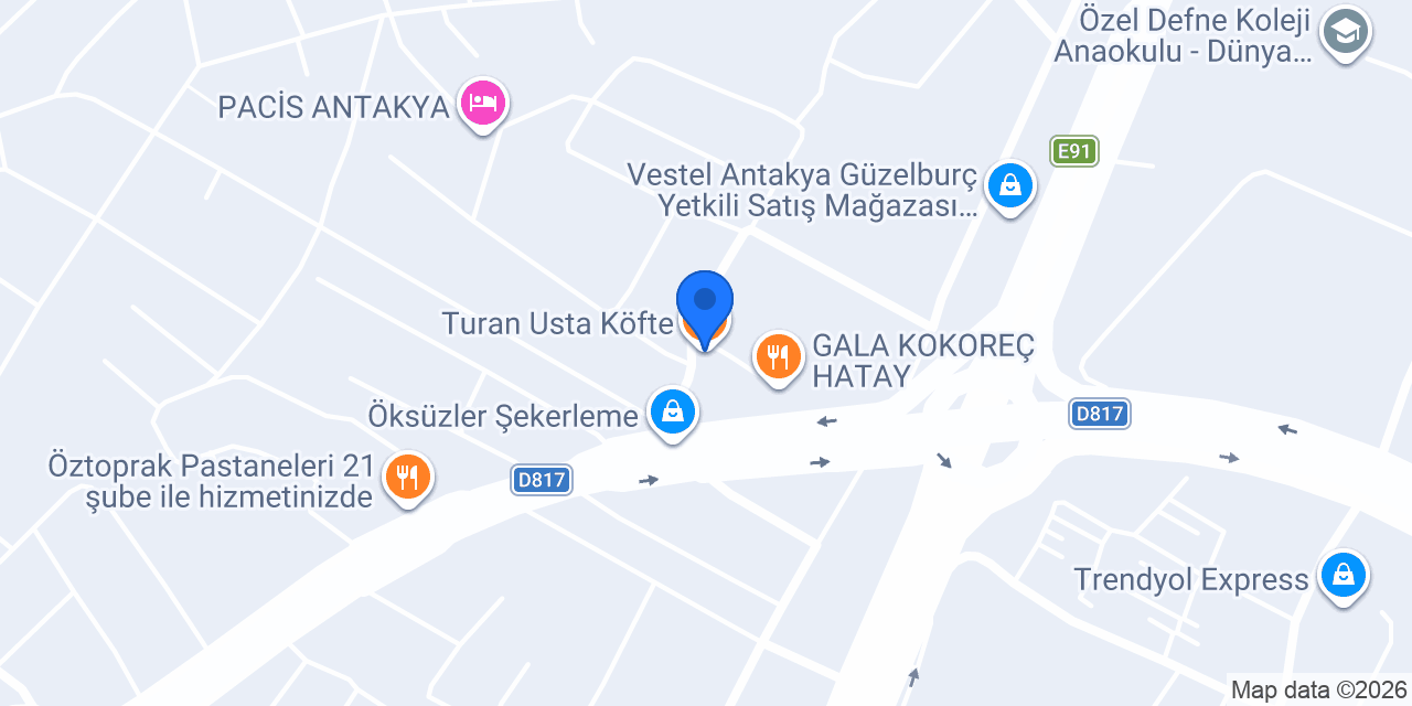 Turan Usta Köfte konumu