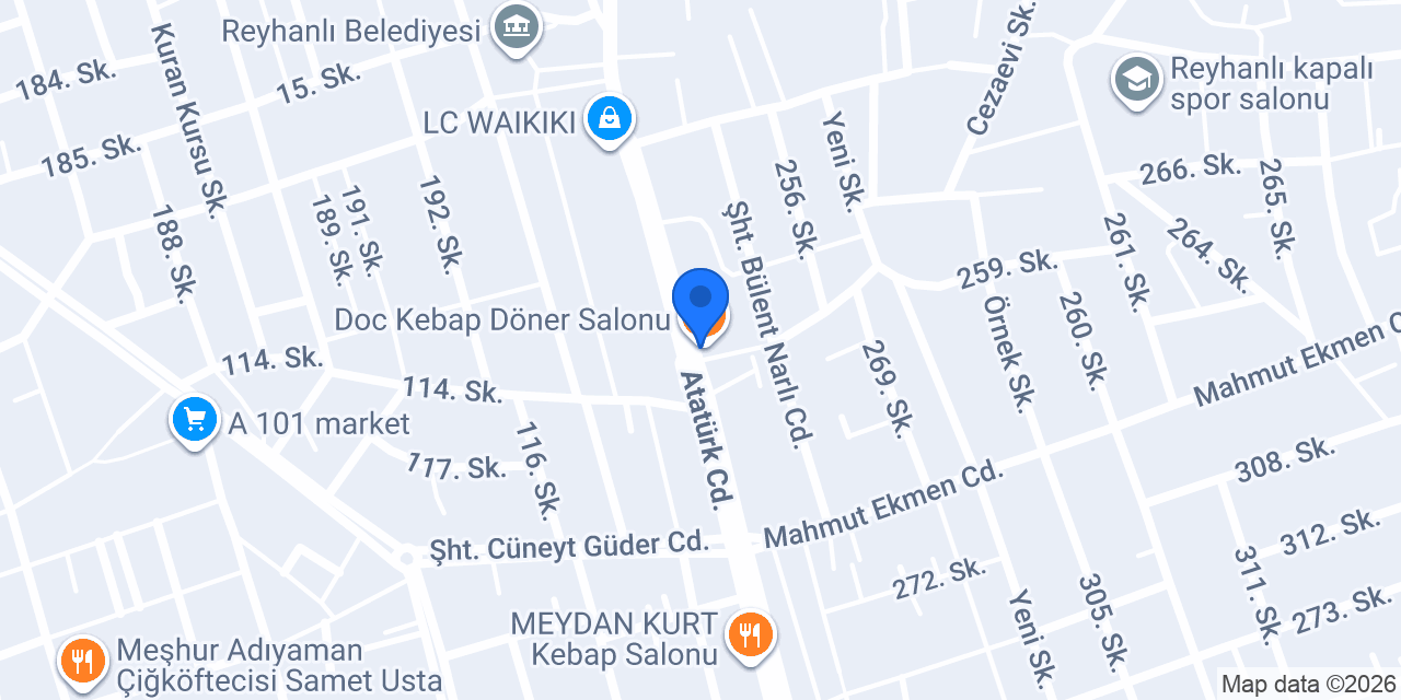 Doc Kebap Döner Salonu konumu