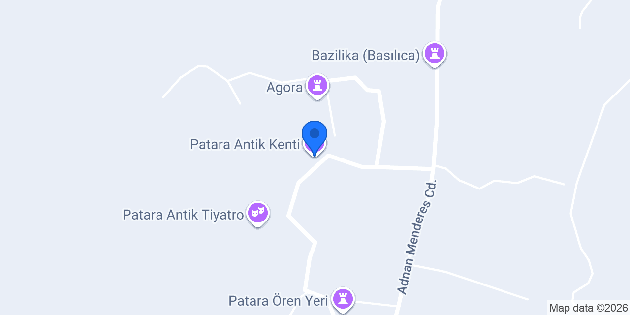 Patara Antik Kenti konumu