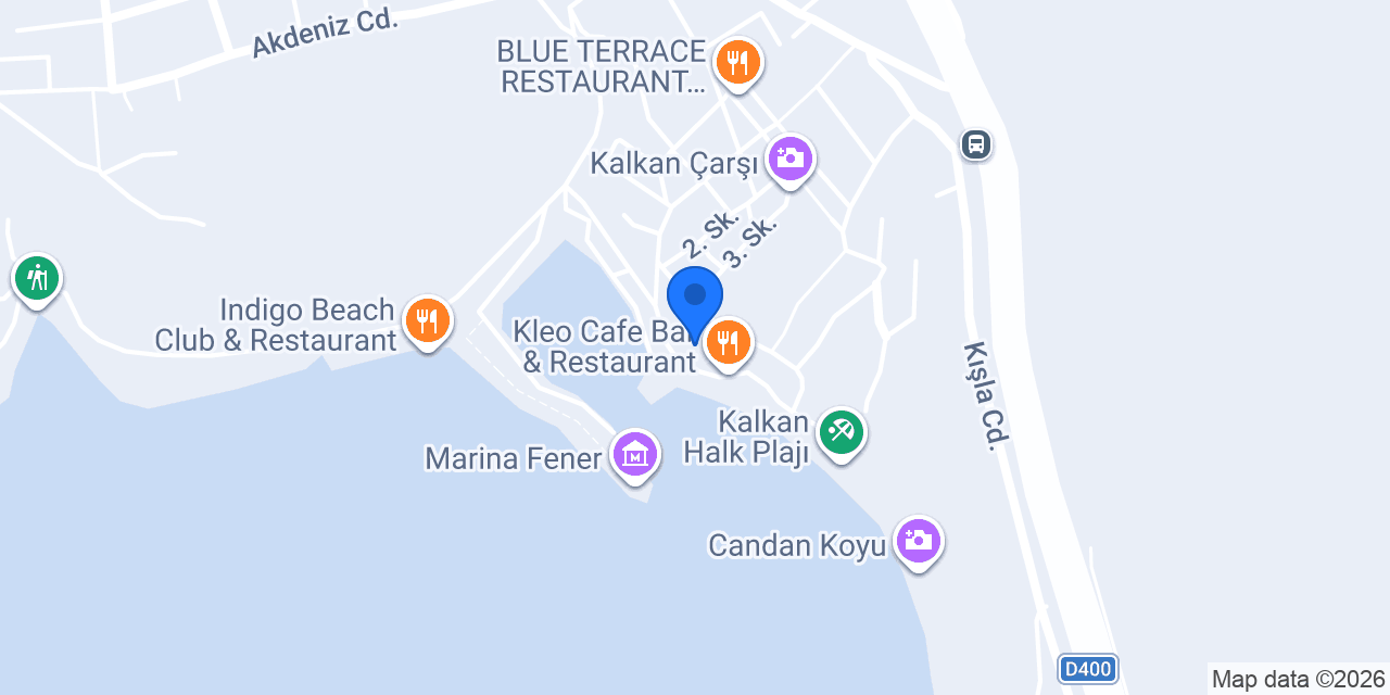 KALKAN SAHİL CAFE konumu