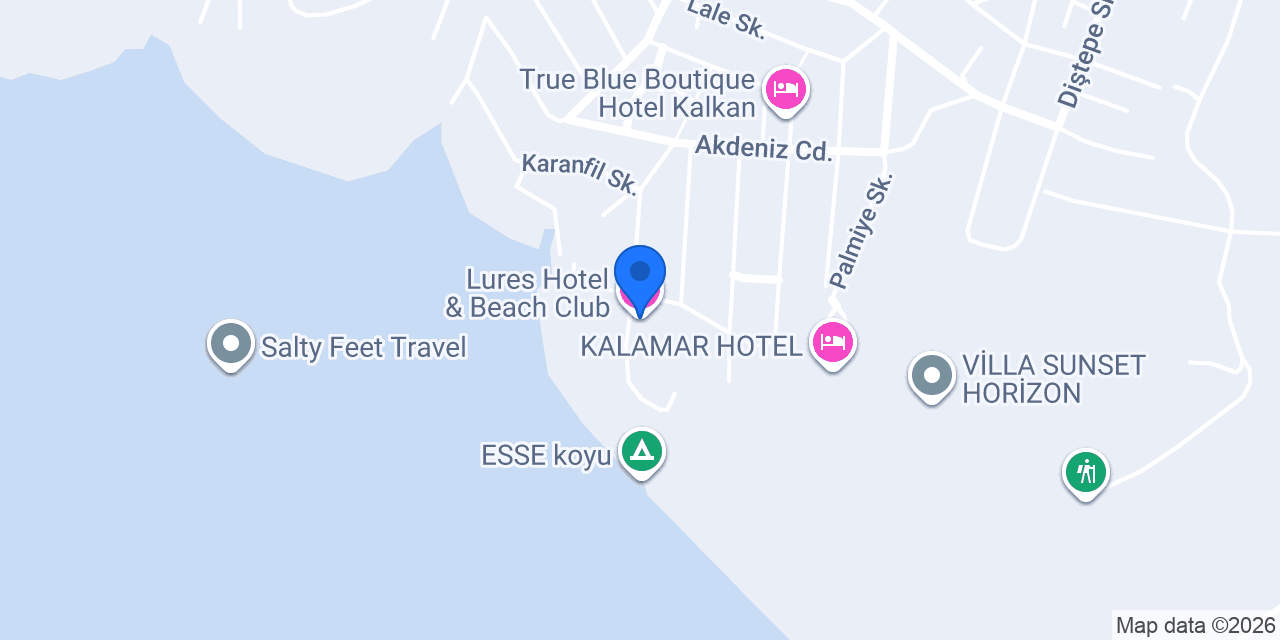 Lures Hotel & Beach Club konumu