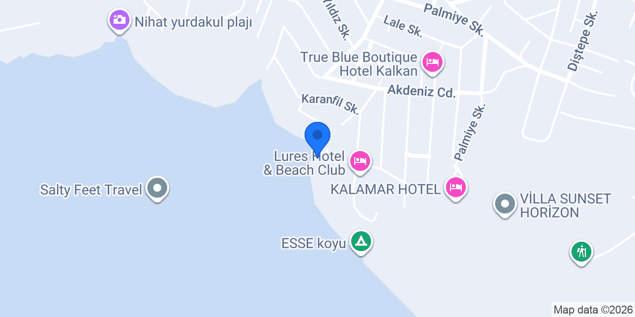 Kalamar Beach Club konumu