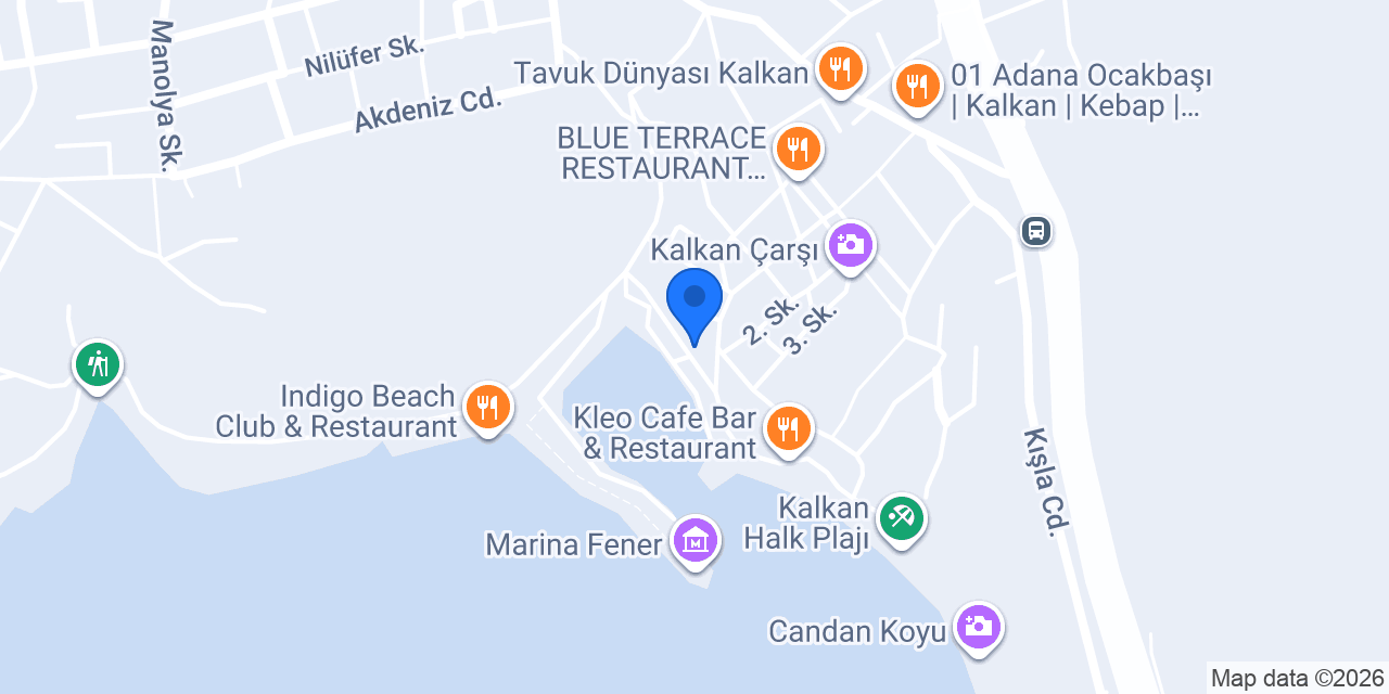 Trio Restaurant Kalkan konumu