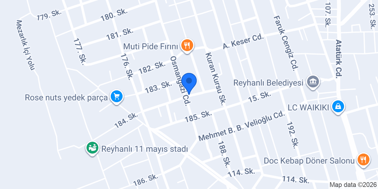 Yanar Döner cafe fast food salonu konumu