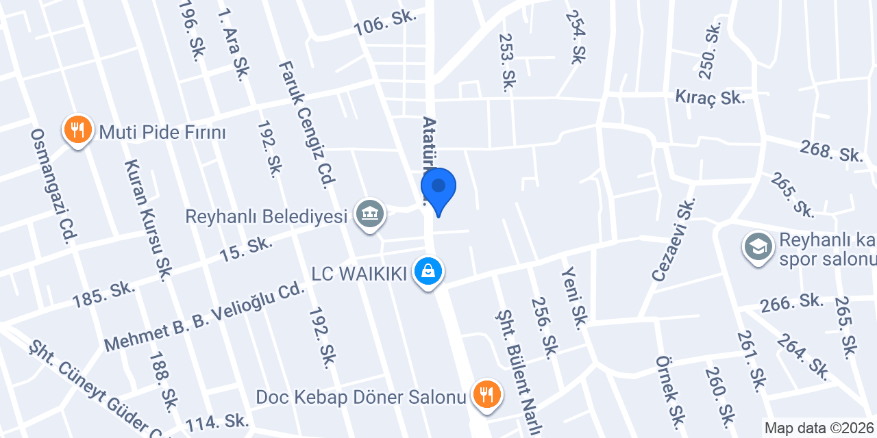 Reyhanlı Polis Merkez Amirliği konumu