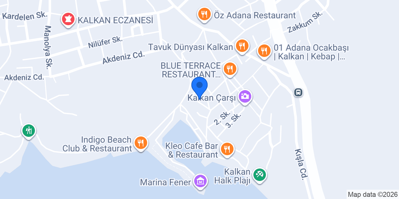 Kleo Butik Otel Kalkan konumu