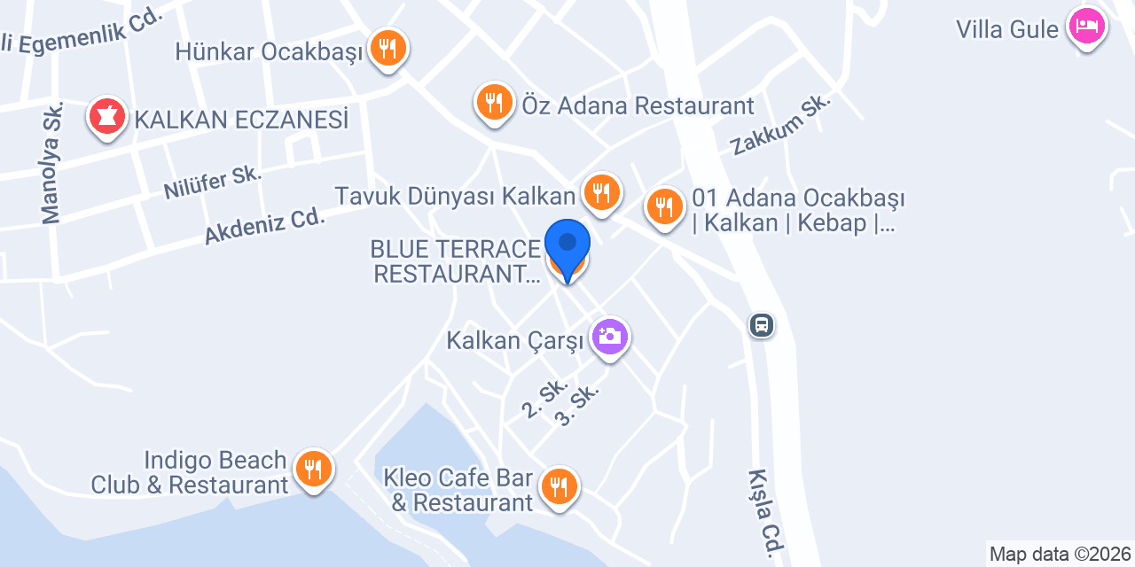 BLUE TERRACE RESTAURANT COCTAIL CAFE BAR & LOUNGE. konumu