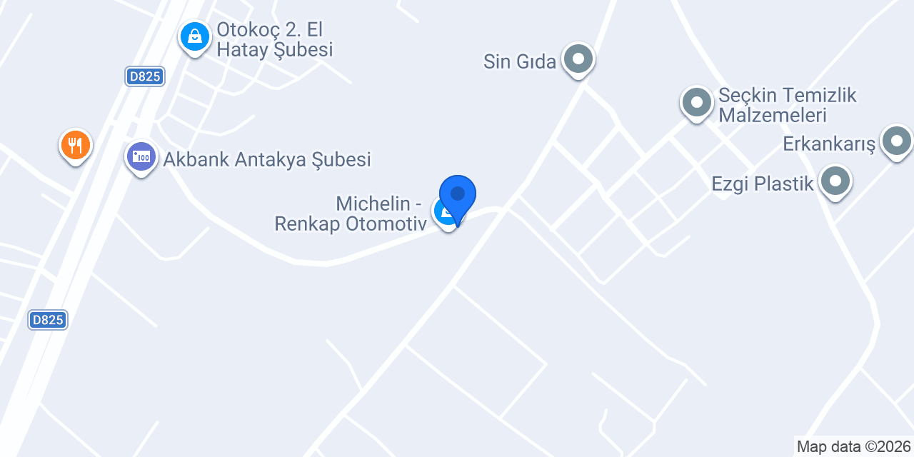 HATLAS Hatay Lastik Kaplama A.Ş konumu
