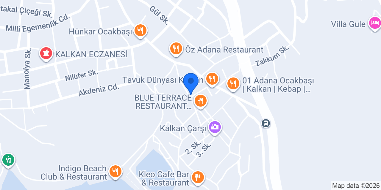 Çınar Restaurant konumu