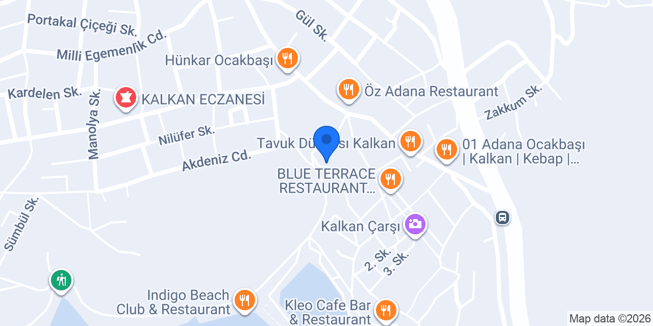 Club Chocolate Kalkan konumu