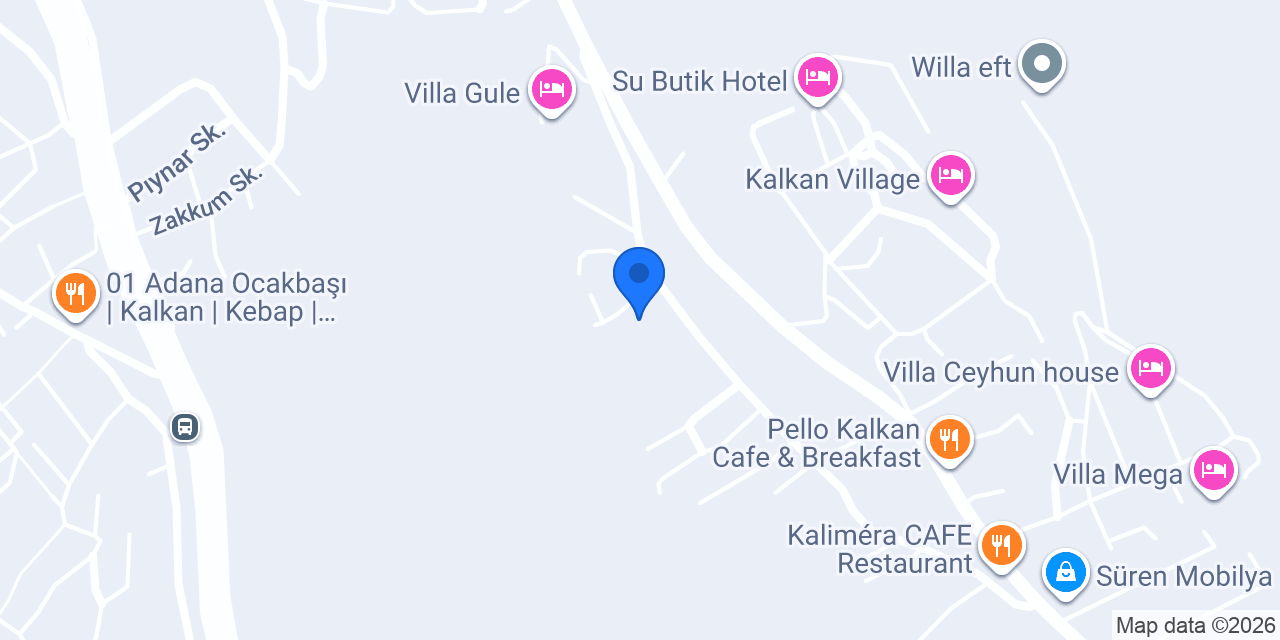 Villa Deluxe Kalkan konumu