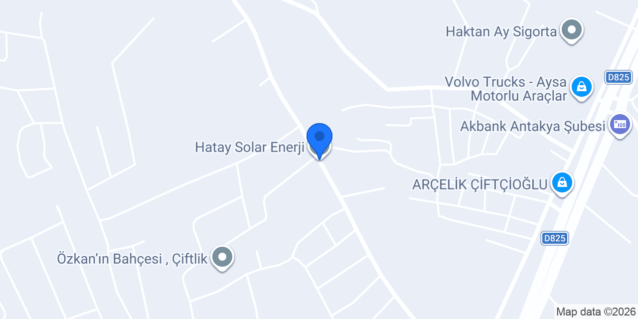 Hatay Solar Enerji konumu