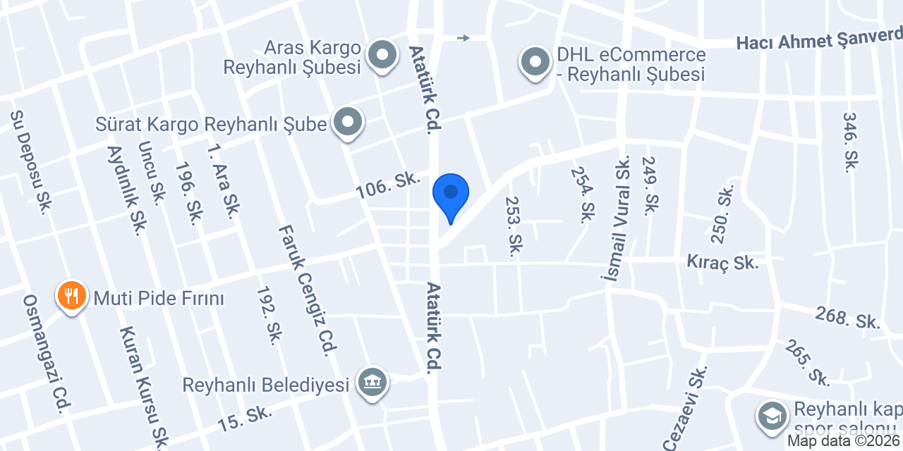 Halkbank Reyhanlı Şubesi konumu