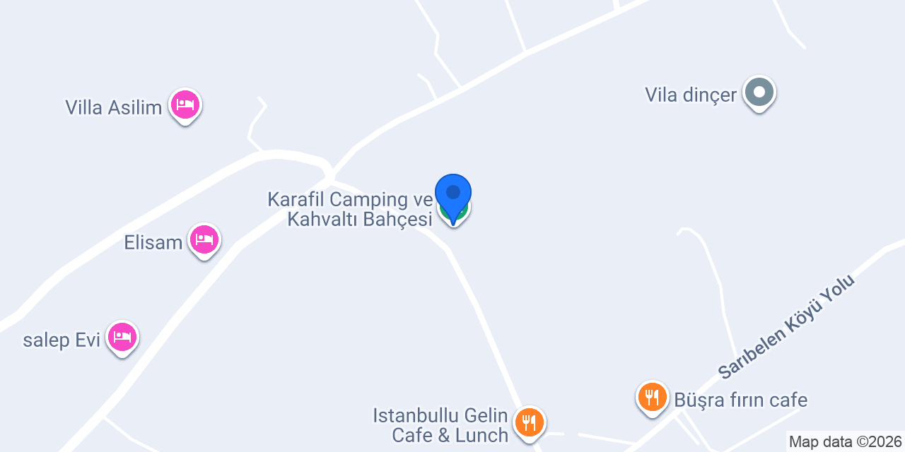 Karafil Camping ve Kahvaltı Bahçesi konumu