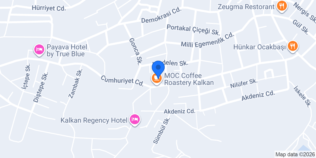 Çikolata Evim Kalkan konumu