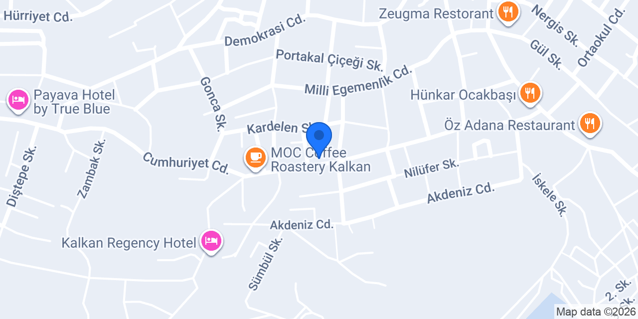 MAPS Travel - Kalkan konumu