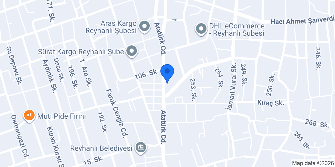 Türkiye İş Bankası Reyhanlı/Hatay Şubesi konumu