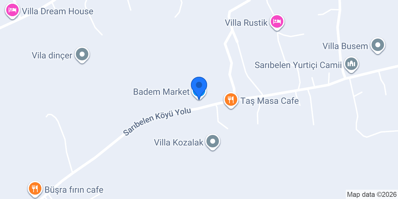 Badem Market konumu
