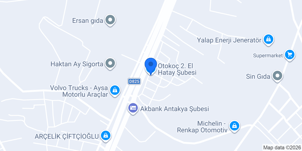 Otokoç 2. El Hatay Şubesi konumu