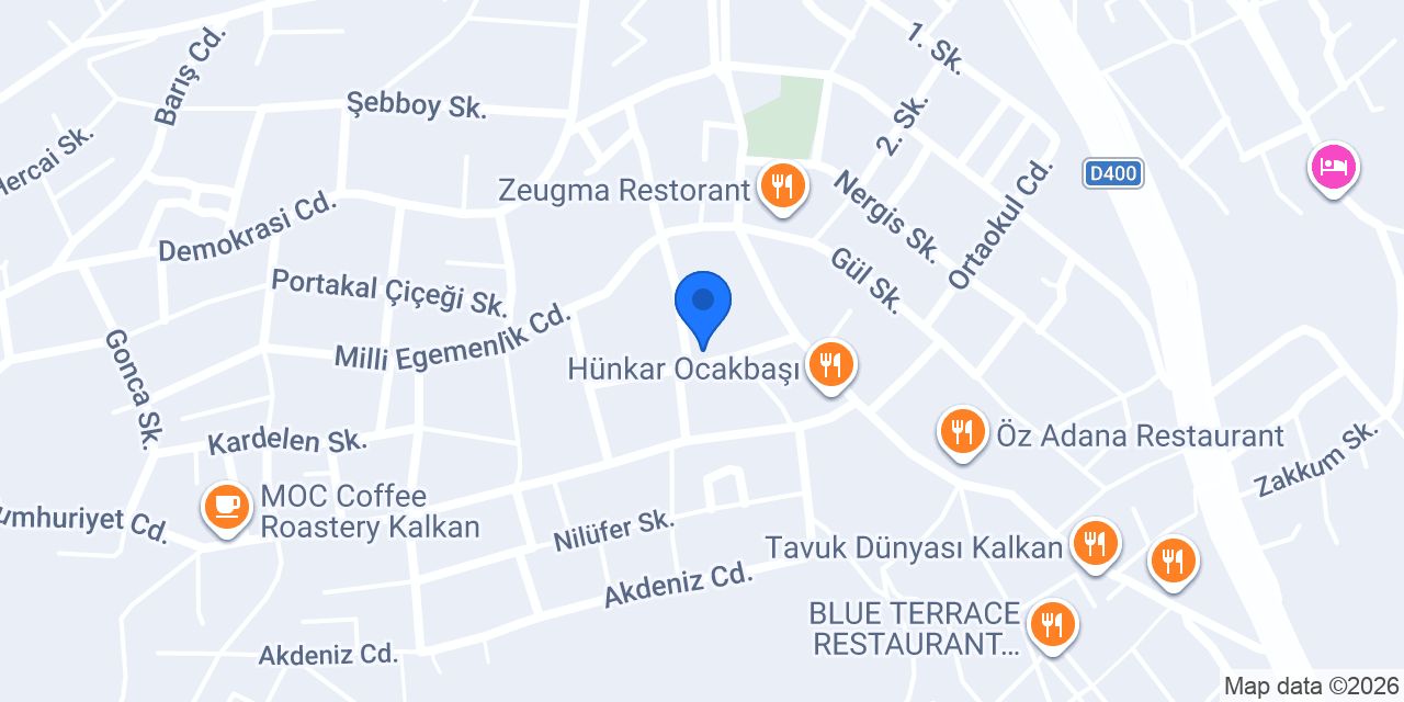 Hünkar Nargile Kafe konumu