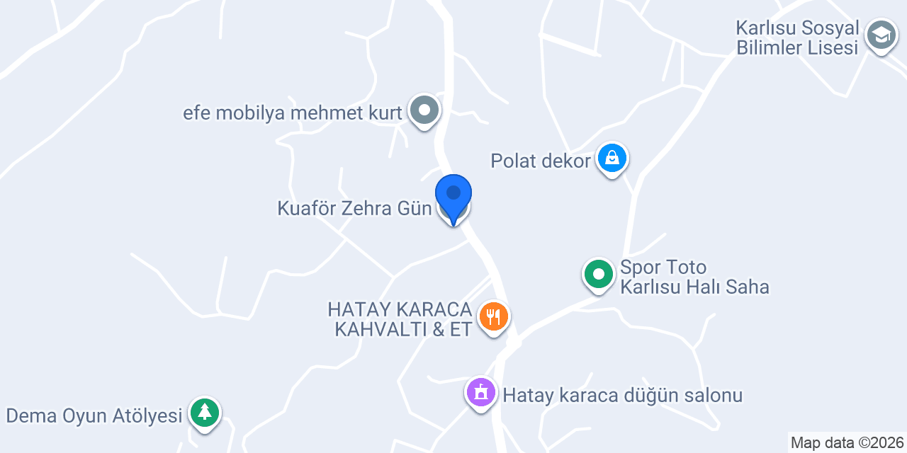 Kuaför Zehra Gün konumu