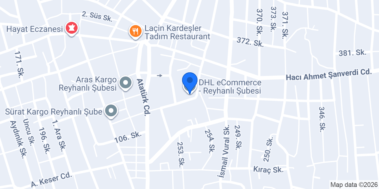 DHL eCommerce - Reyhanlı Şubesi konumu