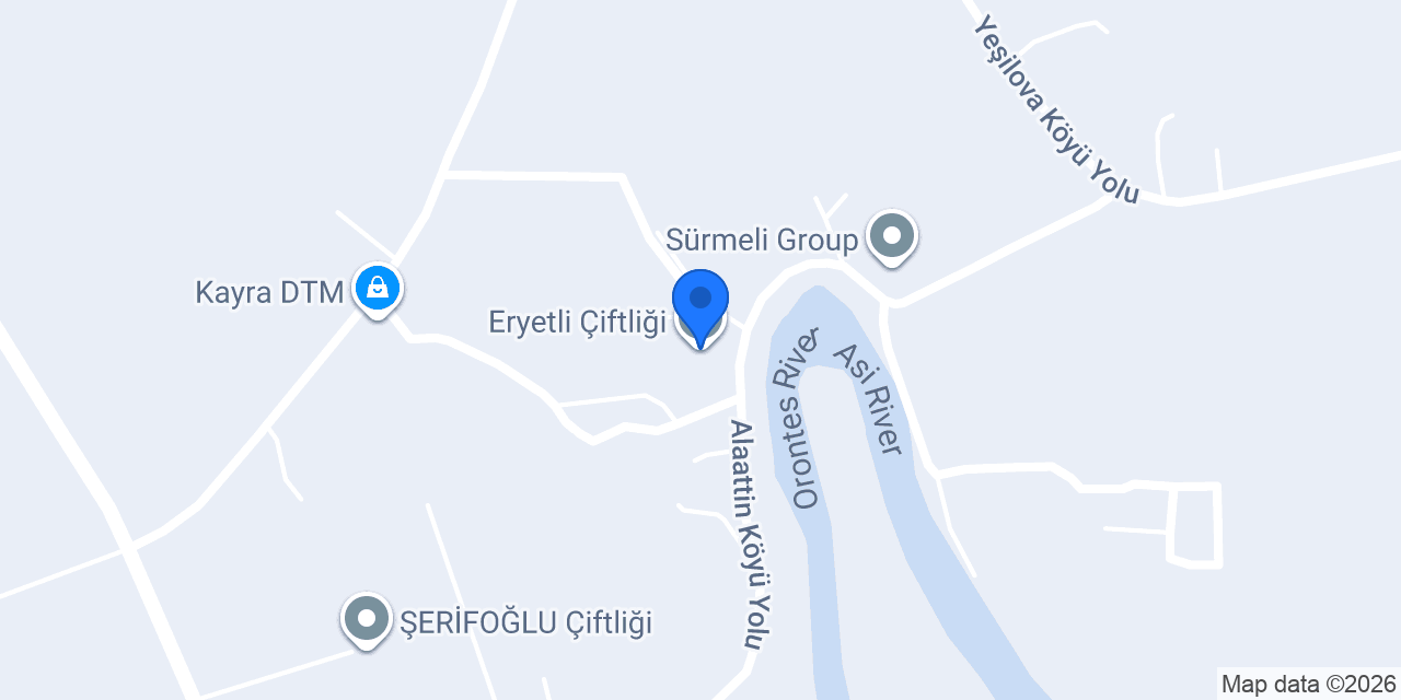 Eryetli Çiftliği konumu