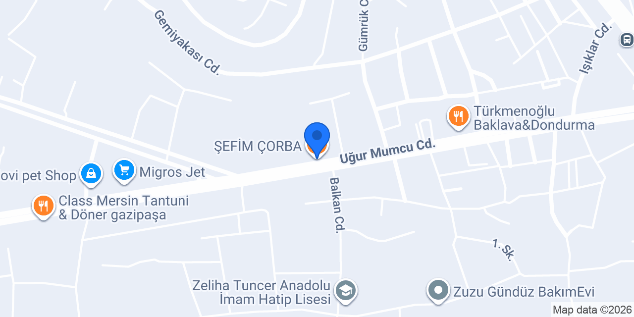 ŞEFİM ÇORBA konumu