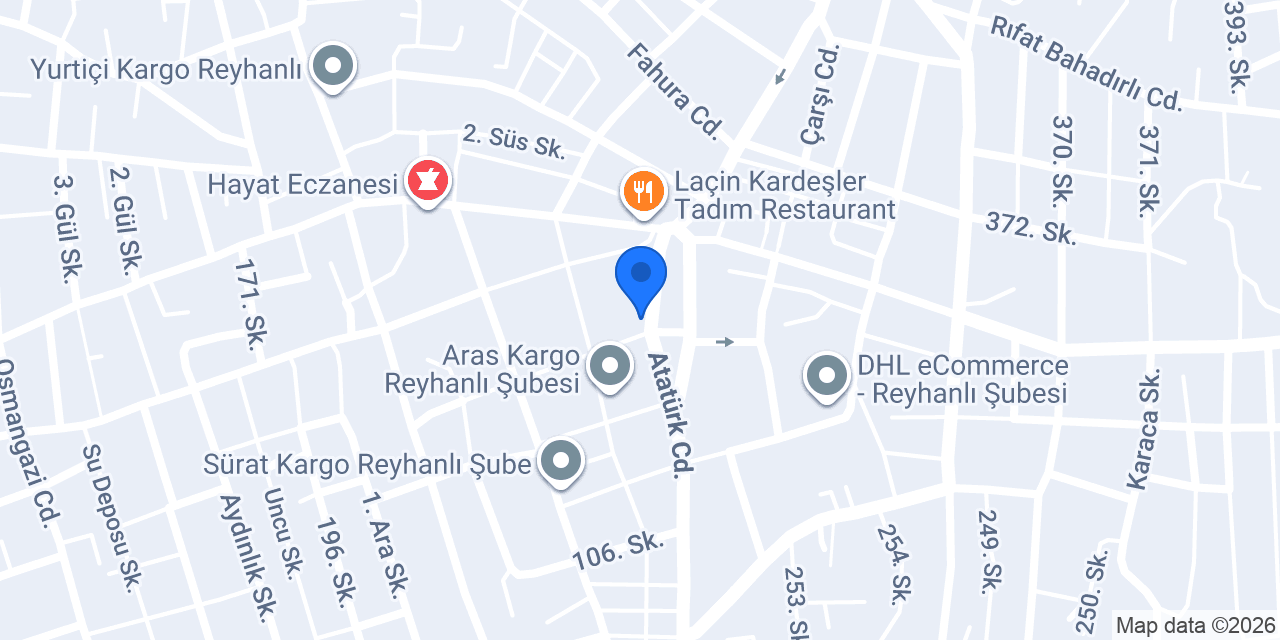Reyhanlı 1. Noterliği konumu