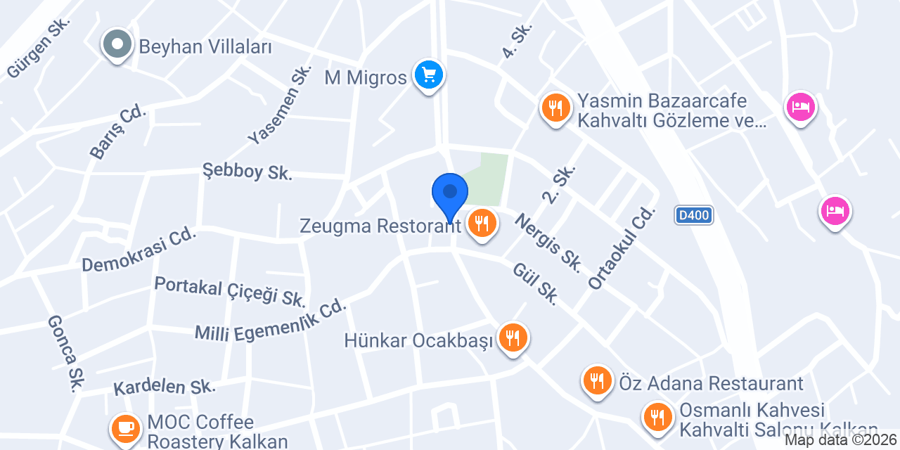 Pasaport Pizza Kalkan konumu
