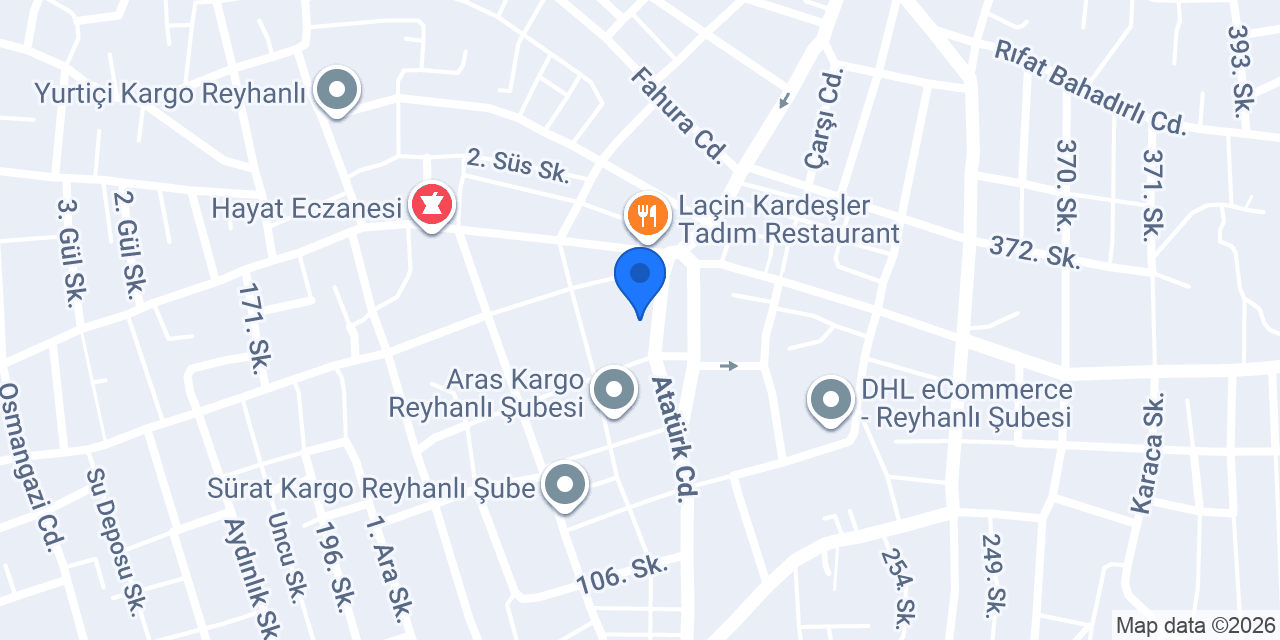 Ptt - Reyhanlı Şubesi konumu