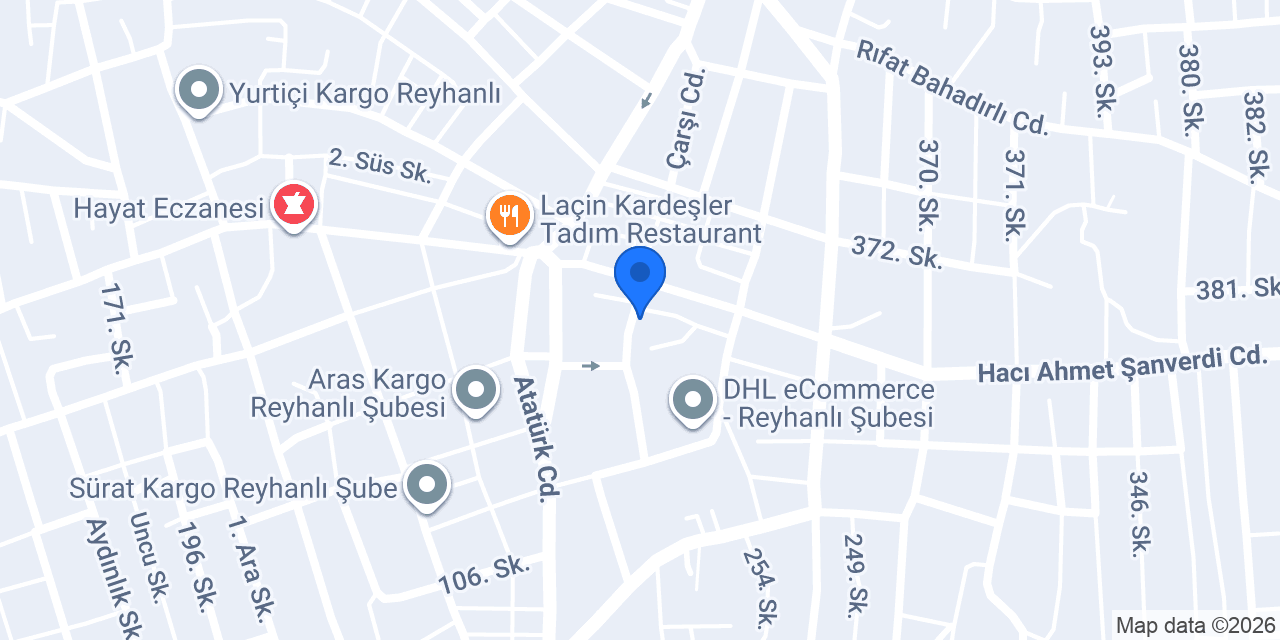 Reyhanlı döner gözde döner konumu