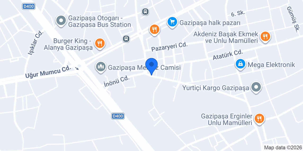 Gazipaşa Can Elektrik konumu