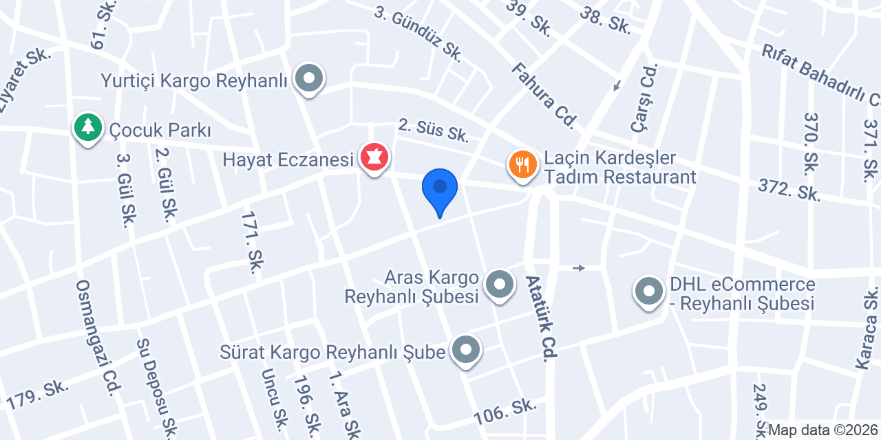 Reyhanlı Merkez Polis Amirliği konumu