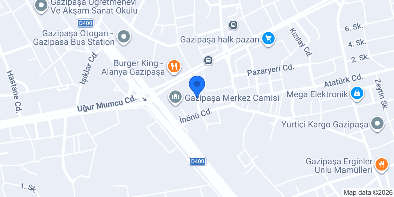 VakıfBank Gazipaşa Şubesi konumu