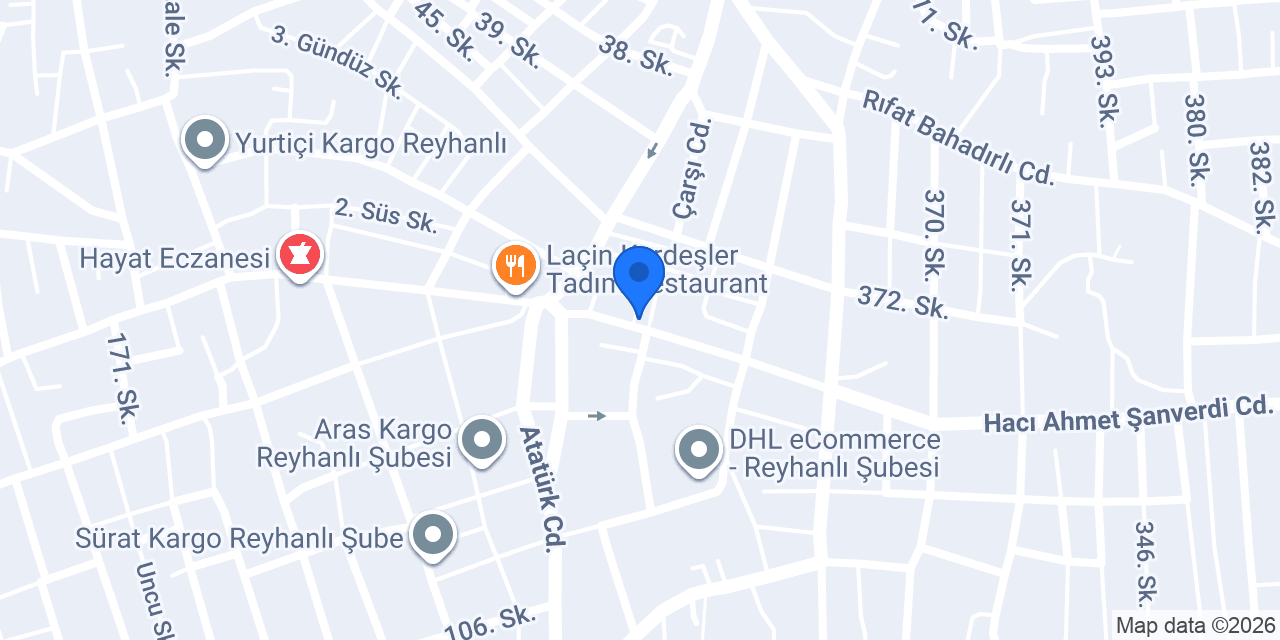Akbank Reyhanlı Şubesi konumu
